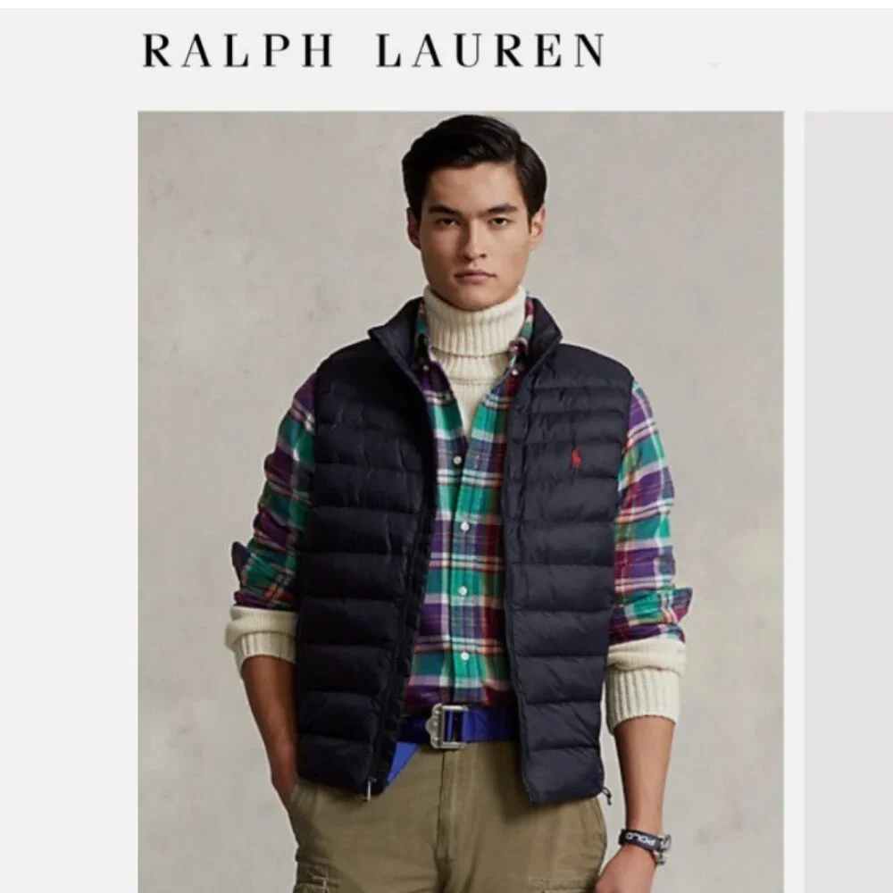 Polo Ralph Lauren Down Navy Packable Water Repellent Vest
